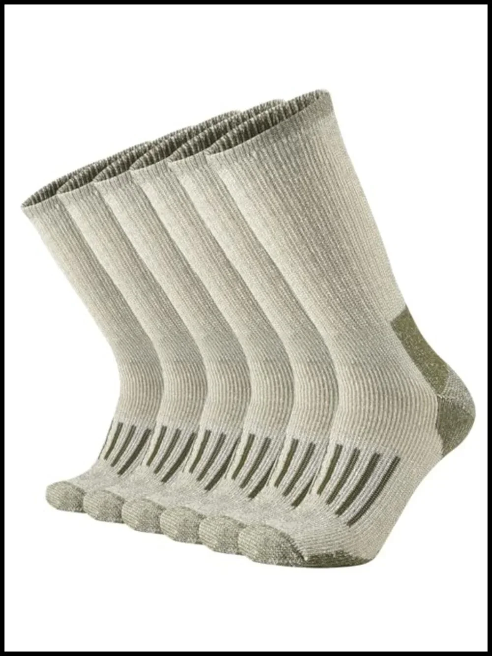 Merino Wool Hiking Socks for Men, Heavy Cushion Crew, Moisture Wicking, Odor